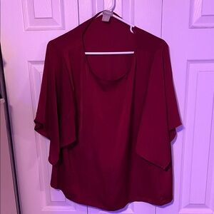 Chico's Deep Red Flowing Blouse